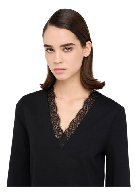 Abito corto con dettagli in pizzo NERO Liu Jo | MF5510J918922222